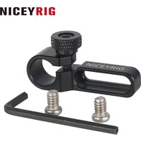 NICEYRIG 15mm Single Rod Holder with Counterbore Side Mount Extension Rod Rail Block for Camera Cage Top Handle Follow Focus