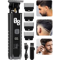 Men's Hair Clipper Cordless Hair Trimmer Beard Trimmer Rechargeable Hair Cutting Grooming Kit with LED Display Barber Clipper