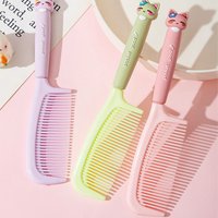 Cute Cartoon Cat Head Hair Comb, Student Hair Styling Comb, Straight Hair Comb, Women'S Grooming Tool