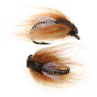 6pcs #8 Chain Bead Eye Dragonfly Nymphs Artificial Insect Baits Barbed Fly Tying Hook Fly Fishing Trout Bass Perc Fishing Lure
