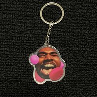 Kanye West Ye Headshot Keychain Hiphop Style Fashion Accessory West Image Pendant Hip Hop Keyring