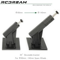 RCDream 1/10 1/8 Spare Wheel Bracket Diagonal Placement of 12mm Hex Wheel Hub #45° for Trx4 SCX10 Truck Bed Upgrade #R007-45