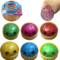 New 1-10pcs Glitter Dumpling Fidget Toy, Portable Soft Squeeze Toy for Anxiety Relief