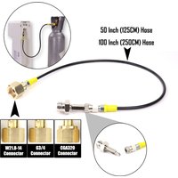Soda Water Stream Maker (blauer Zylindertyp) zum externen CO2-Zylinder-Adapter-Schlauchset mit W21.8-14 oder CGA320 G3/4 Connect