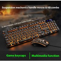 KM320 Keyboard And Mouse Set Waterproof Luminous Game Backlit Keyboard