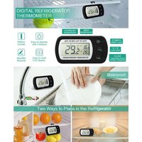 Mini LCD Fridge Freezer Thermometer Electronic Temperature Gauge Max Min Readout Hanging Hook Dual Use Refrigerator Temp Monitor
