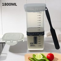 1800ml Sourdough Starter Jar Kit with Scale Thermometer Paper Temperature Resistant Sourdough Wide Mouth Sourdough Jar