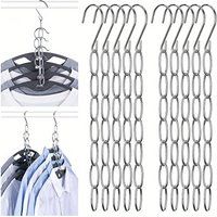 Multi Layers Metal Clothes Hanger Chain Space Saving Closet Organizer Heavy Duty Garment Storage Hook Chain Wardrobe Storage