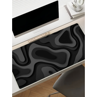 Black and grey abstract art pattern design Mouse Pad For Office Gaming And Keyboards Non-Slip Large Waterproof