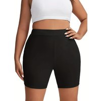 2026 Plus Size Black Stretchy Shorts for Women Office & Casual Wear