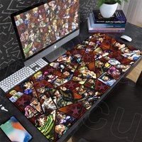 400x900mm Gaming Rubber Carpet HD Printing Jojo Bizarre Adventure Office Table Pad Large Computer Stitch Edge Keyboard Mouse Mat