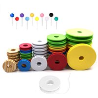 5Pcs Foam Sponge Fishing Line Board with 5 Pins Winding Wrapped Wire Board Bobbin Spool Fishing Accessories Rig Winders 3 Sizes