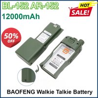 AR-152 BL-152 12000mAh BAOFENG Walkie Talkie TypeC Battery With USB Charging Cable For BL-152 Two Way Radios High Capacity AR152