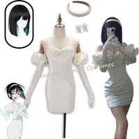 Sua Cosplay Clothing Wig Anime alien stage cosplay Costume White dress Earrings Gloves Halloween Christmas Party Sua suit