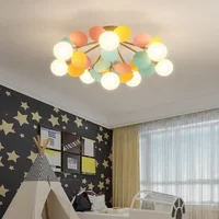 Żyrandol w stylu skandynawskim do pokoju dziecięcego sypialnia dziecięca nowoczesne żyrandole Led salon z oświetleniem w kształcie płatków