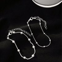 New Trend Dainty Double Layer Chain Pearl Bracelet for Women Classic Bead Bracelet Summer Banquet Jewelry Accessories Gifts