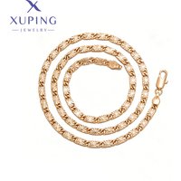 Xuping Jewelry New Arrival Fashion 55cm Gold Color Necklace for Women Ladies Men Party Wish Gifts X001263093