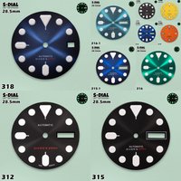 SKO S Logo 28.5mm SKX007 Matte/Sunray Dial NH36/4R36 Movements 3C Green Luminous Watches for men Watch Modification Accessories