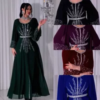 Eid Muslim Abaya for Women Party Dresses Sashes Jalabiya Ramadan Vestidos Morocco Kaftan Dubai Abayas Islam Arab Long Robe