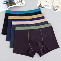 5pcs Cotton Boxer Shorts Men Underwear Soft Breathable Male Underpants for Men Homme Boxershorts Slips Sexy Thin Panties S-5XL