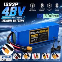 48V 100Ah 13S3P 18650 Li-Ionen-Akku mit integriertem BMS 2000W für 54,6V Elektroroller, inklusive 54,6V Ladegerät, Backup-Ersatzakku