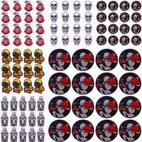 Prajna großhandel 10pcs punk schädel patch für kleidung skelett patches auf kleidung diy schmelz bare patch applqiues bestickte packthes
