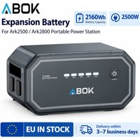 Abok 2160Wh 2500W Erweiterungsakku für Ark2500 Ark2800 Tragbare Powerstation Solar-Generator für Zuhause Camping Mobile Powerbank