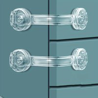 5pcs Clear Safety Drawer Locks, Fridge - Secure & Easy-to-Install Transparent Design, Childproofing Essentials|Safety Locks