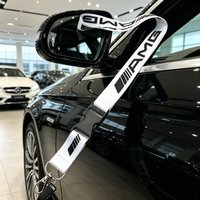 1pcs New Car AMG Logo Lanyard Nylon Printing Emblem Style Keychain For Mercedes Benz AMG W204 W205 W203 W211 W212 W213 W201 W210