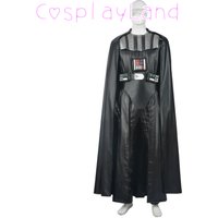 Darth Vader Cosplay Costume Adult Jedi Suit Complete Set Custom Made Drath Vader Halloween Costume Men Black Jumpsuit Cloak