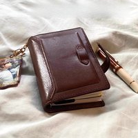 Handmade Distressed Leather Refillable Notebook - M5 Pocket Journal with Vintage Design, Customizable Planner System