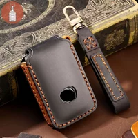 Genuine leather key case for Mazda key protector Japanese next generation car decoration accessories Top Layer Leather 3&4 Keys