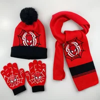 Marveled Childrens Hat Glove Set Baby Boys Knitted Hat Warm Scarf Cosplay Toy Christmas Gift for Chridern