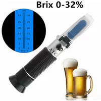 Réfractomètre de moût de bière 0-32% Brix compteur de Concentration de sucre sucre vin bière réfractomètre de fruits compteur de sucre de brassage à domicile ATC