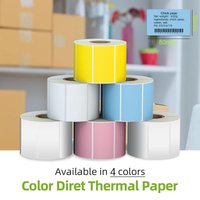 4 Rolls 50*30mm Color Thermal Sticker Paper Self-adhesive M220 M110 Printable Bulk Label Price Barcode Tag DIY Craft Home Office