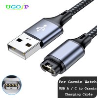 UGOjP USB A Charger Cable For Garmin Fenix 8 7 6 6X 5S 5X Forerunner 945 935 Type C USB A for Garmin Watch Charging Power Cord