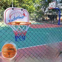 No-Drill Basketball Hoop Indoor Outdoor Hanging Style Dunkable Foldable Basketball Board for Children Home Use Basketball Rim