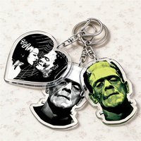 Horror Monster Frankenstein Keychain for Accessories Keyring Mary Shelley Dracula Literature Key Chain Jewelry Fans Friends Gift