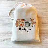 5pcs Forest Woodland Animal Fox Deer Owl bag boy girl Baby Shower 1st 2nd 3rd 4th happy Birthday party decoration thank you gift