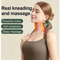 HOT New Rechargeable Portable 5-Finger Human-Like Neck & Shoulder Massager with Heat for Trapezius & Cervical Spine Relaxation