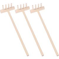 3pcs Bamboo Mini Rake Set Zen Garden Sand Rake For Desktop Sand Table Decoration Small Garden Tools Sandbox Accessories