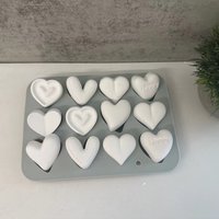 12 Hole Valentine's Day Heart-shaped Silicone Mold Wedding Home Decoration DIY Holiday Gift Gypsum Silicone Mold