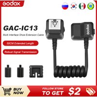 Godox GAC-IC13 /IC4 For Sony MI Hot Shoe Microphone Audio Adapter Extension Cable For ECM XLR-k3m Adapter Digital Analog