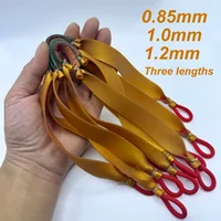 Thickened Golden Flat Rubber Band Powerful Outdoor Traditional Slingshot Towing Rubber Band 0.85/1/1.2mm Thickness
