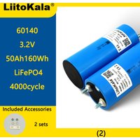 LiitoKala 3.2V Brand New Grade A 50Ah 60140 Lithium Iron Phosphate Battery Suitable for 12V/24V Cars Golf Carts and Campers