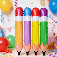 Reusable PVC Inflatable Pencil Balloon Durable Plastic Decor Back to School Grad Birthday Classroom Party Decoration