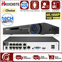 4K 10CH POE Smart NVR (1080p/3MP/4MP/5MP/6MP/8MP/4K) POE Network Video Recorder Supports up to 10 x 8MP/4K IP Camera 8 Channel