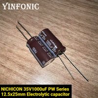 10pcs/100pcs 1000uF/35V NICHICON PW Series 12.5x25mm Low Impedance 35V1000uF Aluminum Electrolytic capacitor