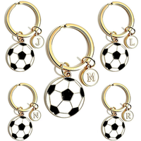 2026 New Fashion Football Keychain Personalized With Initial Letter Charm Key Ring Men Women Car Backpack Sports Fans Souvenir