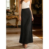 Women's Skirt Fashion Vintage Polka Dot Satin Mermaid Skirts for Women New Spring New Summer High Waist Casual Mid Length Skirt